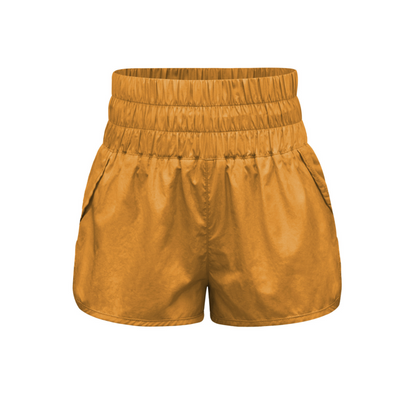 New elastic high waist shorts yoga quick dry sports shorts