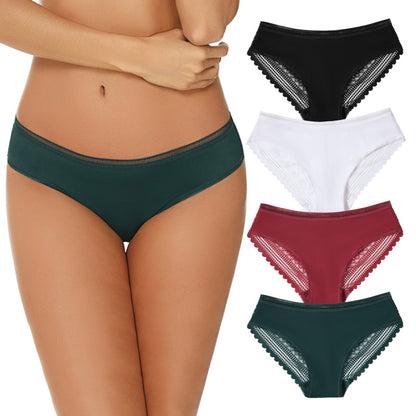 Women's Lace Panties Hipster Ladies Low Rise Full Briefs Lace Underwear