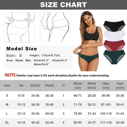 Women's Lace Panties Hipster Ladies Low Rise Full Briefs Lace Underwear
