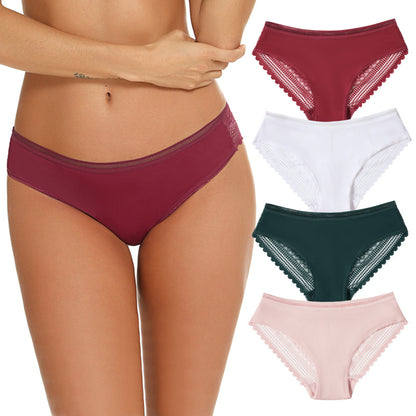 Women's Lace Panties Hipster Ladies Low Rise Full Briefs Lace Underwear