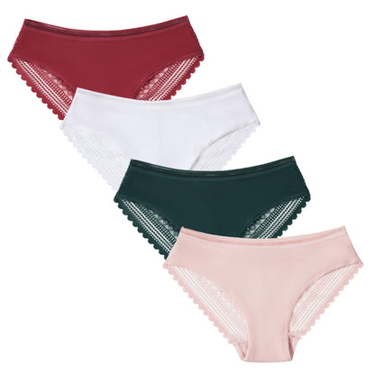 Women's Lace Panties Hipster Ladies Low Rise Full Briefs Lace Underwear