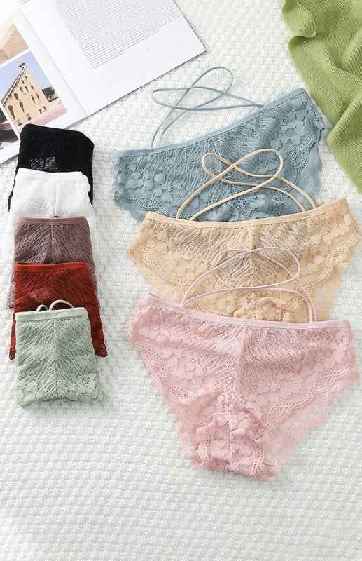 Women's Lace Cross Strap Comfortable Briefs