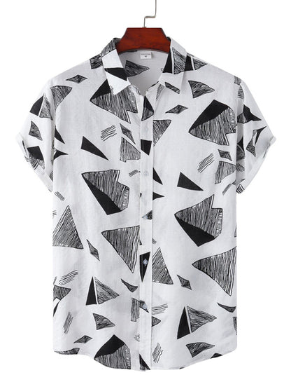 New Casual Beach Shirt Hawaiian Short Sleeve Floral Shirt