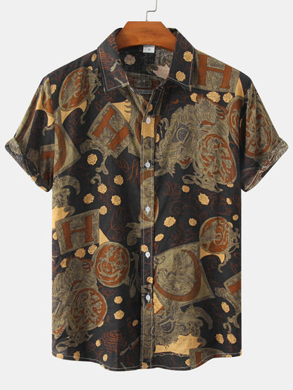 Men's Floral Short Sleeve Shirts Youth Men's Men's Shirts