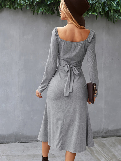 Women's Solid Knit Raglan Sleeve Dress