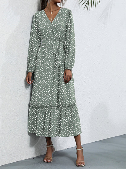 Women’s Long Sleeve Wrap Maxi Dress
