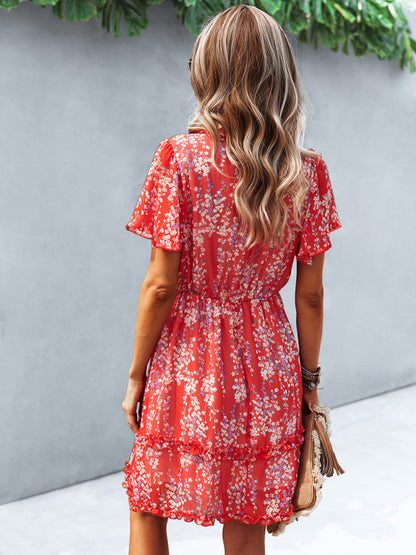 Casual all-match spring and summer sexy short dress