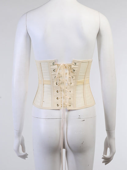 All-match sexy mesh short waist vest