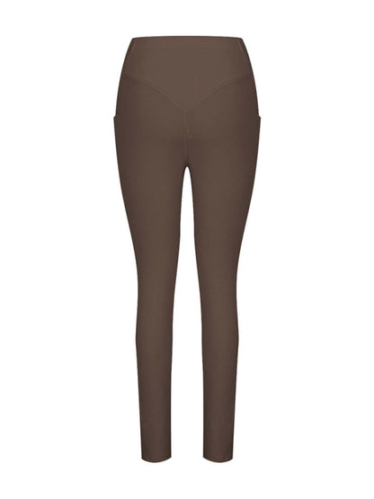 New Women's High Waist Hip Pocket Yoga Pants