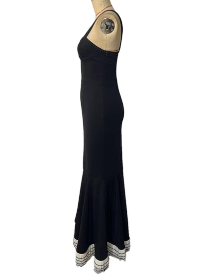Sexy hot girl style dress with bow slings, slim fit and hip-hugging skirt